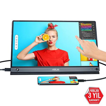 Asus MB16AMT 15.6 inç 5 ms 60 Hz LED Full HD Ev Kullanıcısı Bilgisayar Monitörü